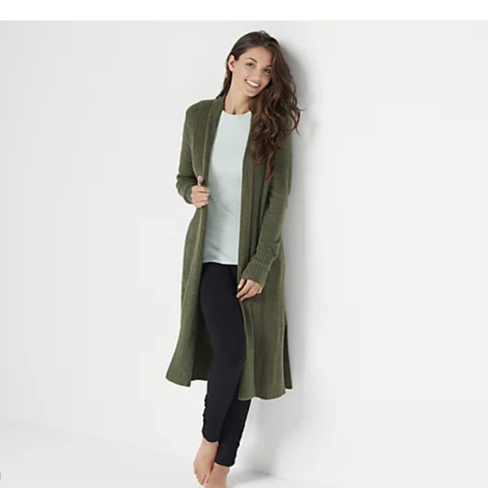 NWOT BAREFOOT DREAMS tan cozychic lite duster - Picture 1 of 10